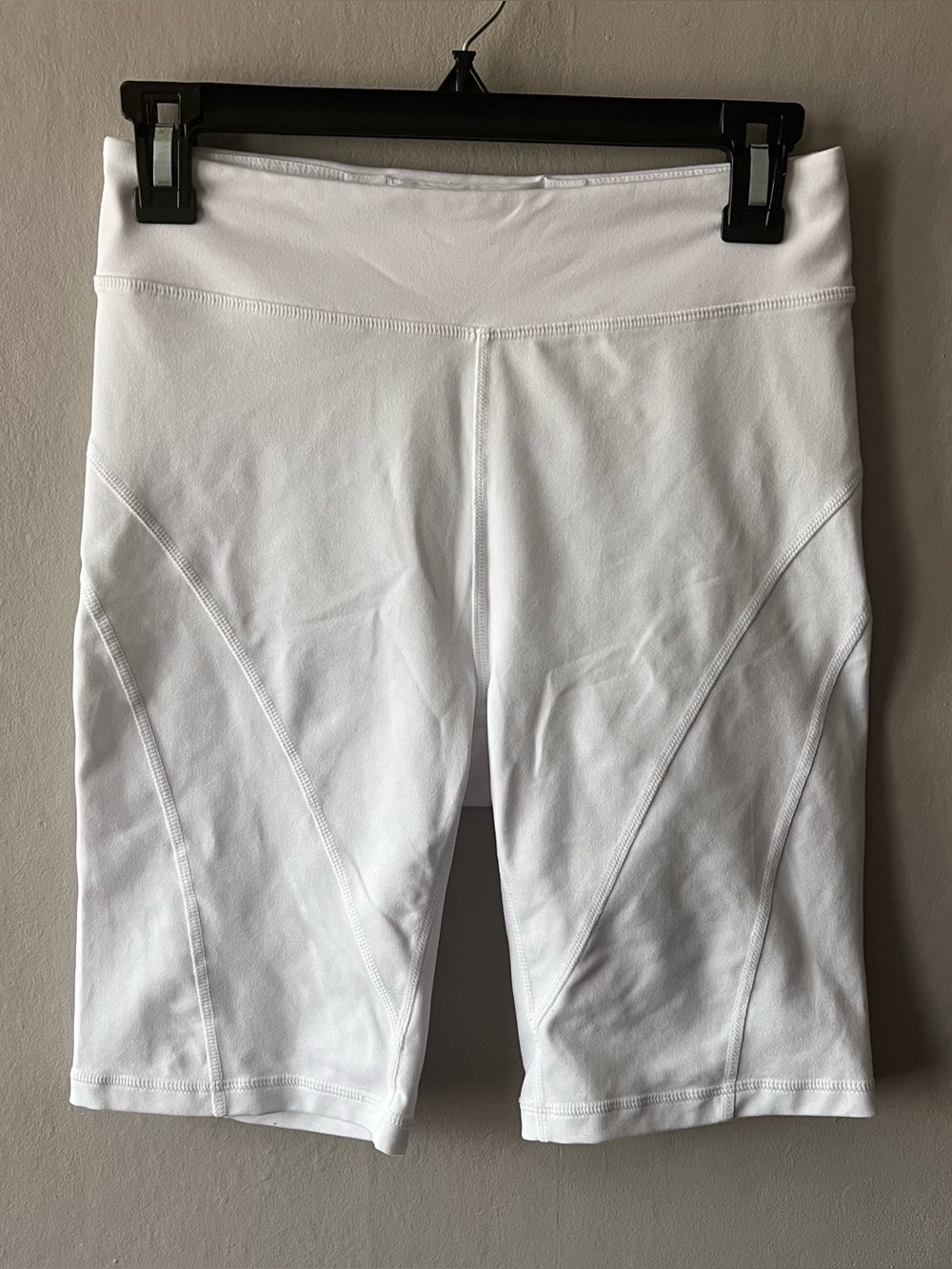 Free People Movement White High Rise Biker Baby Shorts Size Medium